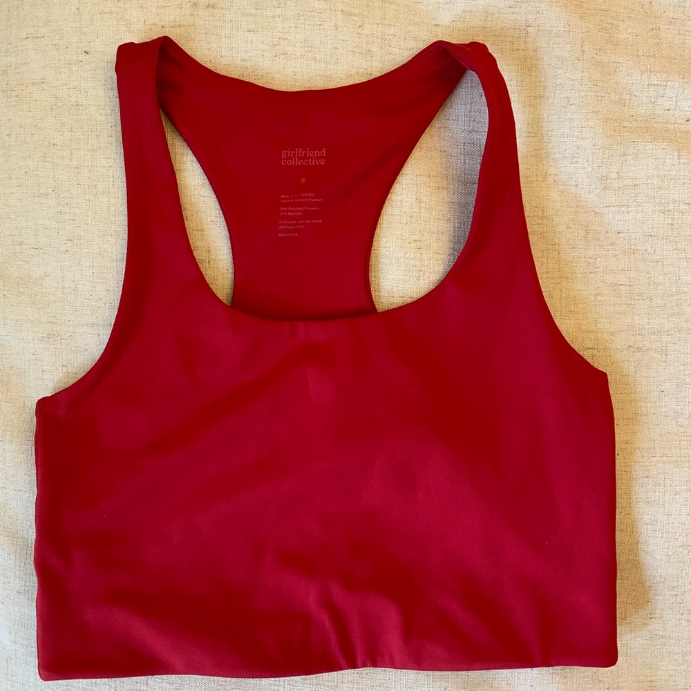Girlfriend Collective Workout Crop Tank with Built in Bra